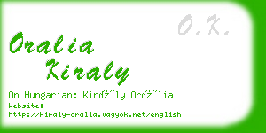 oralia kiraly business card